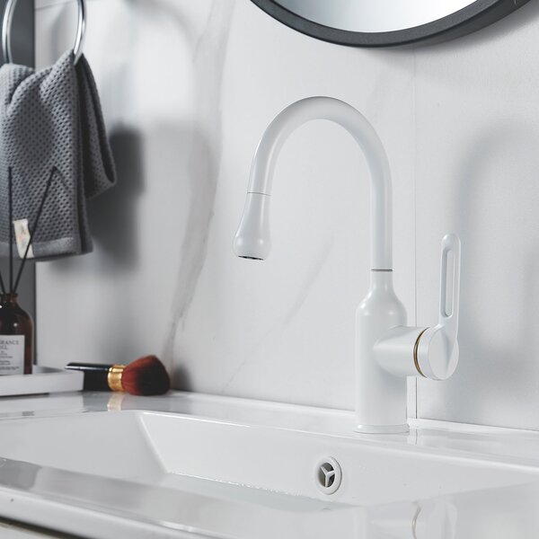 Смеситель для раковины Raffine F101C, белый