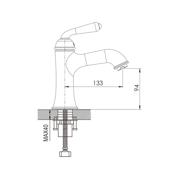 Смеситель для раковины Rose R02Q R0201Q, бронза