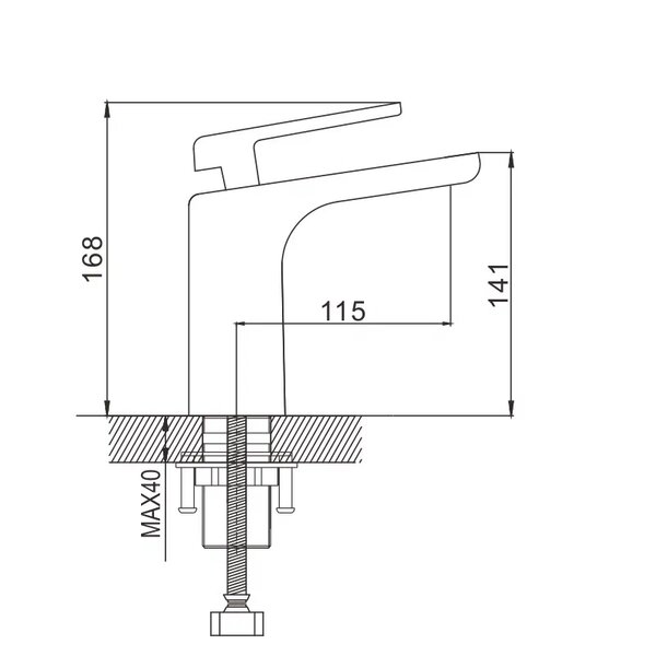 Смеситель для раковины Rose R14F R1401F, белый/хром