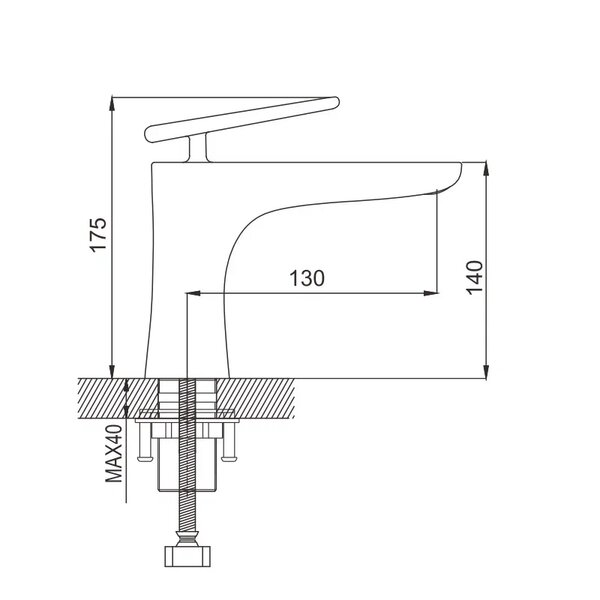 Смеситель для раковины Rose R16F R1601F, белый/хром