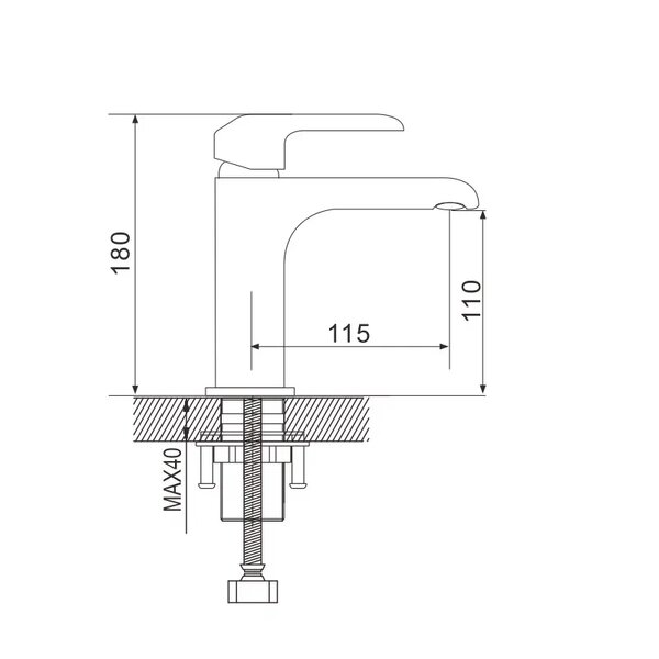 Смеситель для раковины Rose R21F R2101F, белый/хром