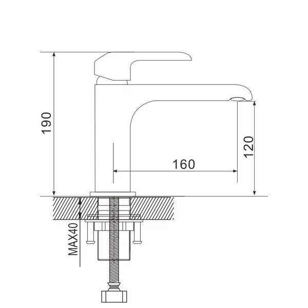 Смеситель для раковины Rose R21F R2101F-1, белый/хром