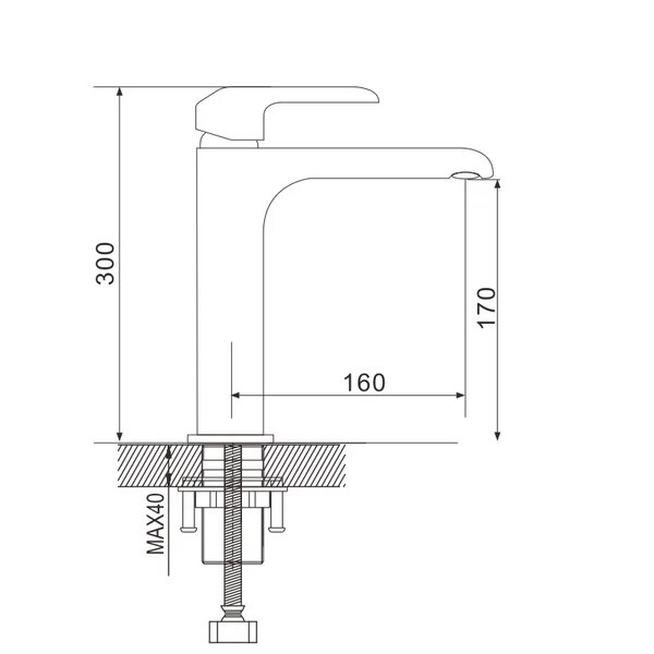 Смеситель для раковины Rose R21F R2111F, белый/хром