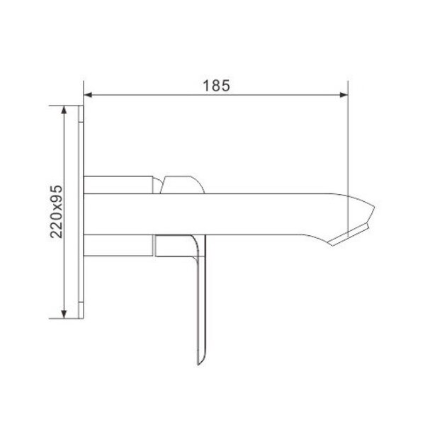 Смеситель для раковины встраиваемый Rose R21F R2141F, белый/хром