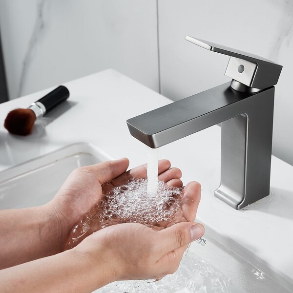 Смеситель для раковины Rose R1801T-1, оружейная сталь