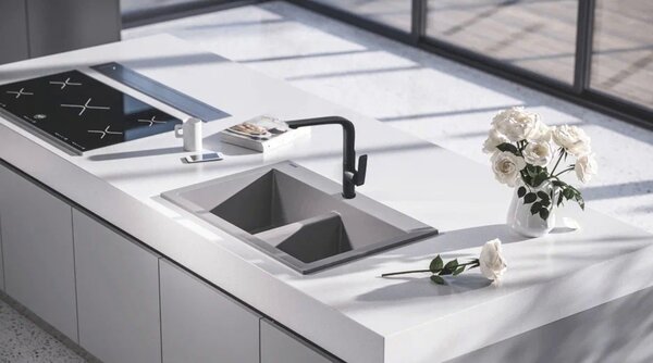 Смеситель для кухни Rose R2713H, черный