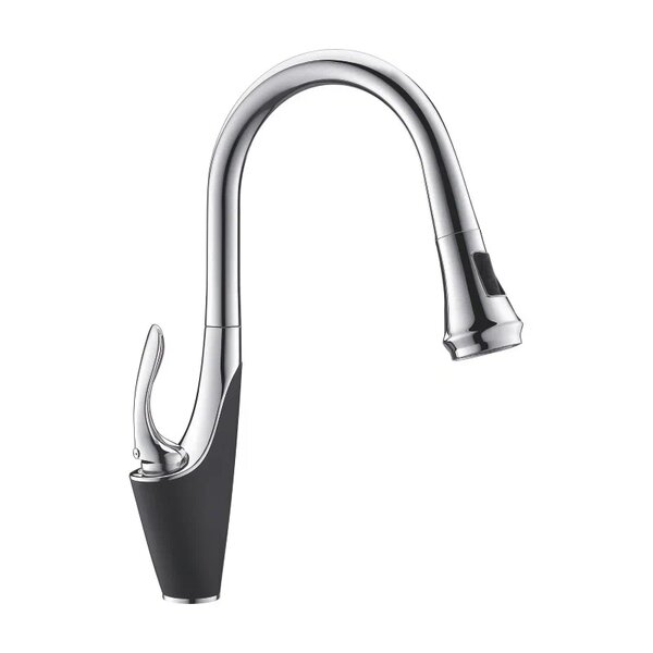 Смеситель для кухни Rose R123H, черный/хром