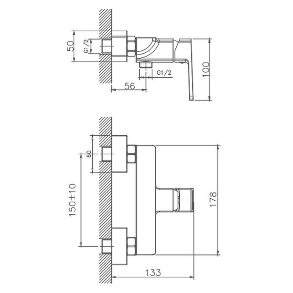 Гигиенический душ со смесителем Haiba HB55176, хром