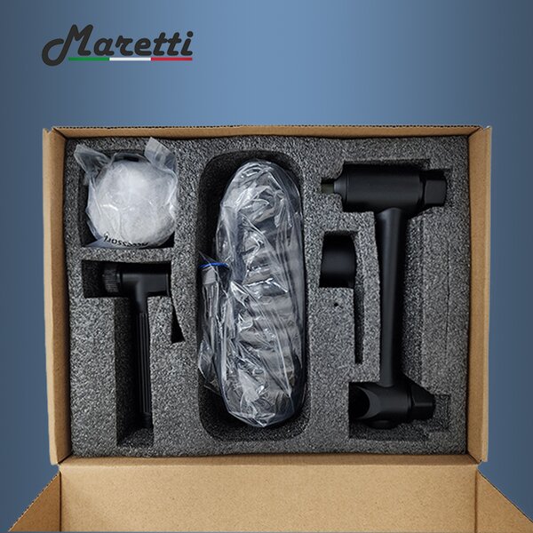 Гигиенический душ со смесителем Maretti Project Black PB30RN69, черный