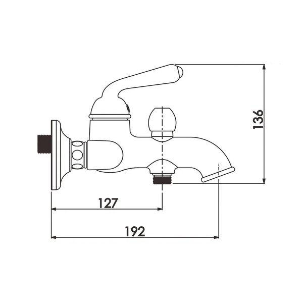 Смеситель для ванны Rose R0202E, золото