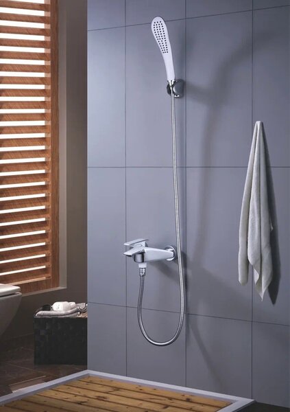 Смеситель для ванны Rose R1302F, белый/хром