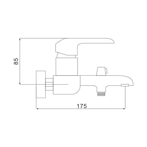 Смеситель для ванны Rose R2102F, белый/хром