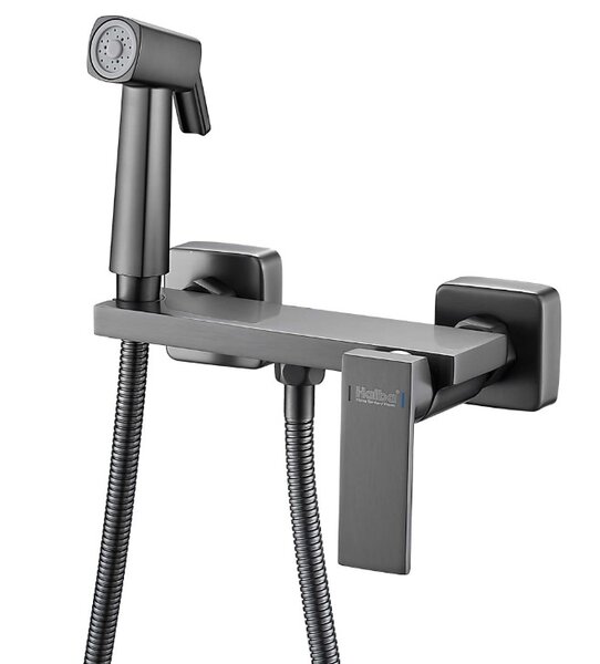 Гигиенический душ со смесителем Haiba HB5517-3, оружейная сталь