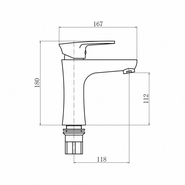 Смеситель для раковины Plstart PL1005-17, графит