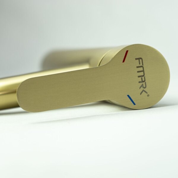 Смеситель для раковины Fmark FS8211C, матовое золото