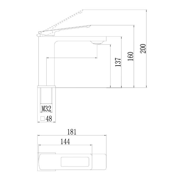Смеситель для раковины Savol S-009001A, хром