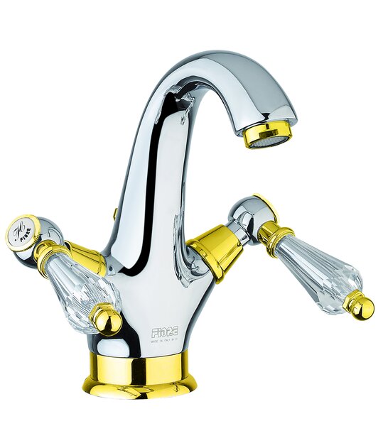 Смеситель для раковины Fiore GIOIELLI (SWAROVSKI?) 08CO0623, хром/золото