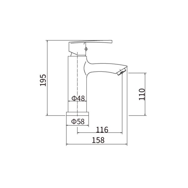 Смеситель для раковины Plstart PL1003-22, хром/мрамор