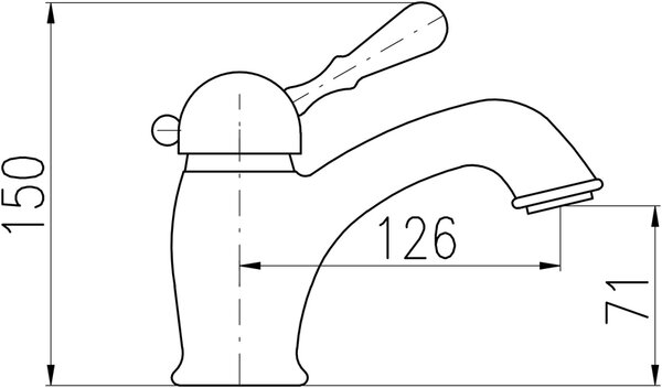 Смеситель для раковины Rav Slezak Labe L526.5CMATC