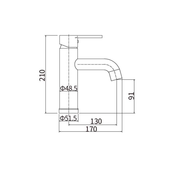 Смеситель для раковины Plstart PL1004-7, черный