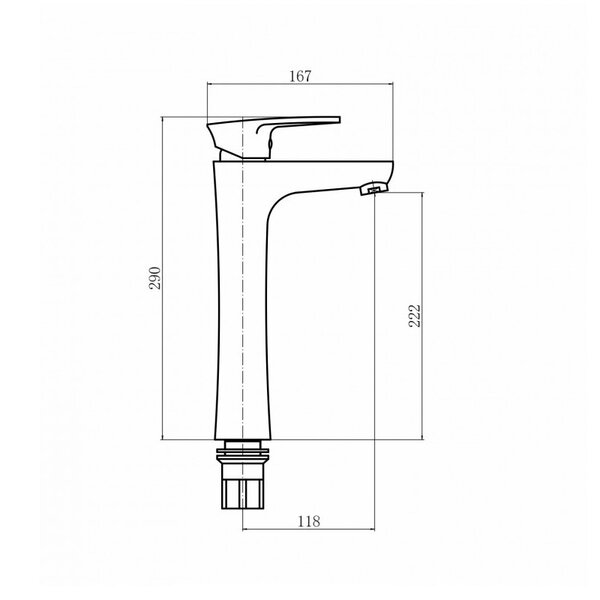Смеситель для раковины Plstart PL3005-7, чёрный