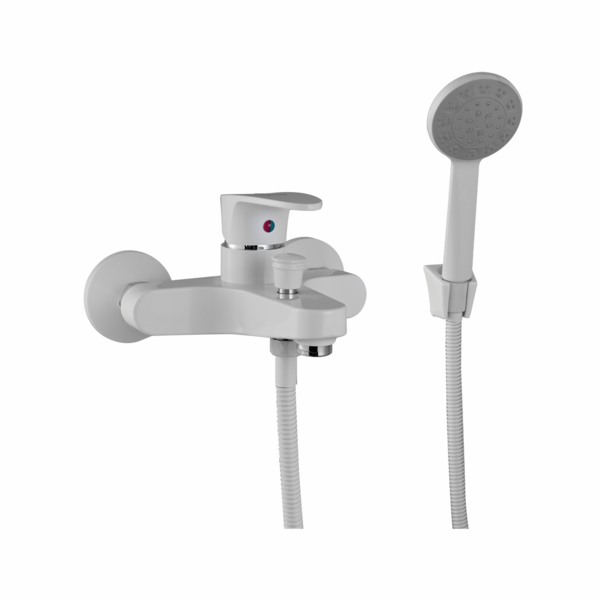 Смеситель для ванны PLstart PL3205-8, белый