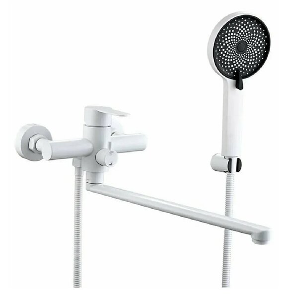 Смеситель для ванны Fmark FS8225W, белый