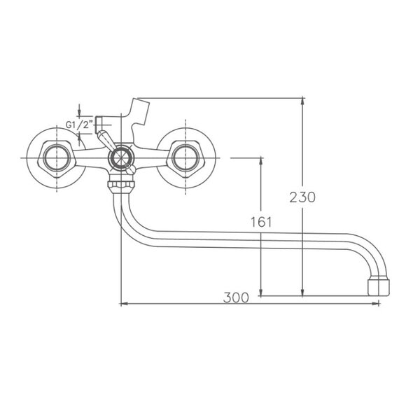 Смеситель для ванны Haiba HB2209, хром