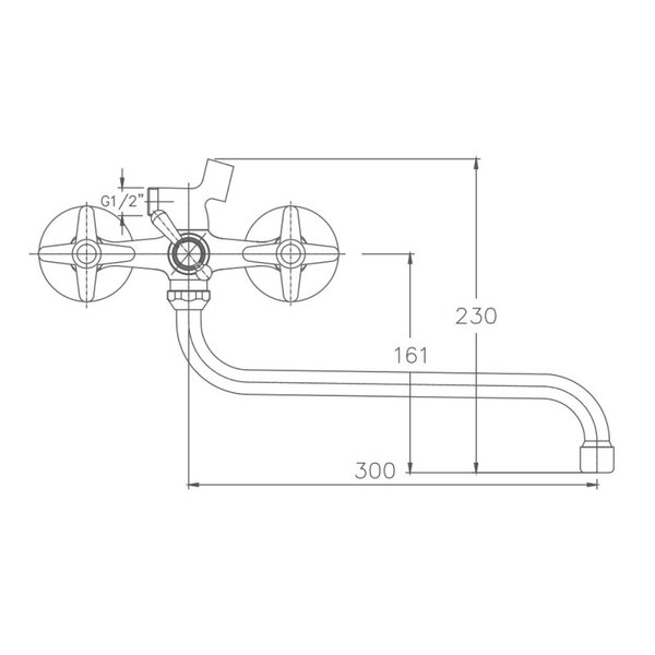 Смеситель для ванны Haiba HB2220, хром