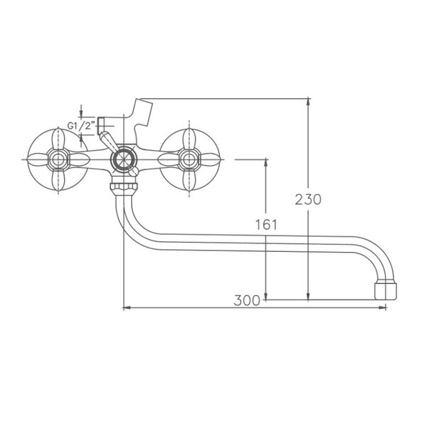 Смеситель для ванны Haiba HB2227, хром