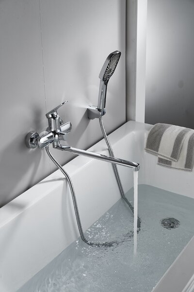 Смеситель для ванны Shevanik S8522, хром