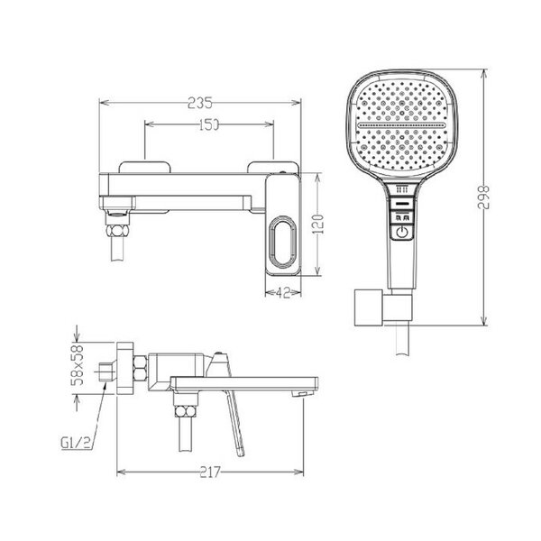 Смеситель для ванны Raglo R51.30, хром