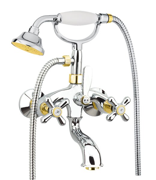 Смеситель для ванны Fiore MARGOT 26CO0600, хром/золото