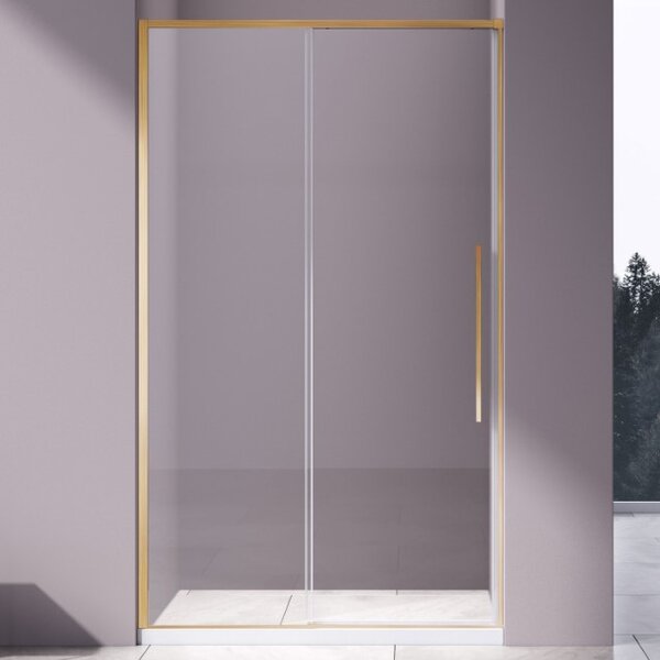 Душевая дверь Vincea Слим-Н (Slim-N) VDS-4SN140CLG 140x195 см, профиль золото матовое. Размер регулировки 1390-1400 мм