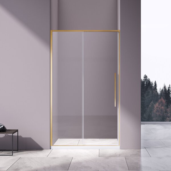 Душевая дверь Vincea Слим-Н (Slim-N) VDS-4SN110CLG 110x195 см, профиль вороненая сталь. Размер регулировки 1090-1100 мм