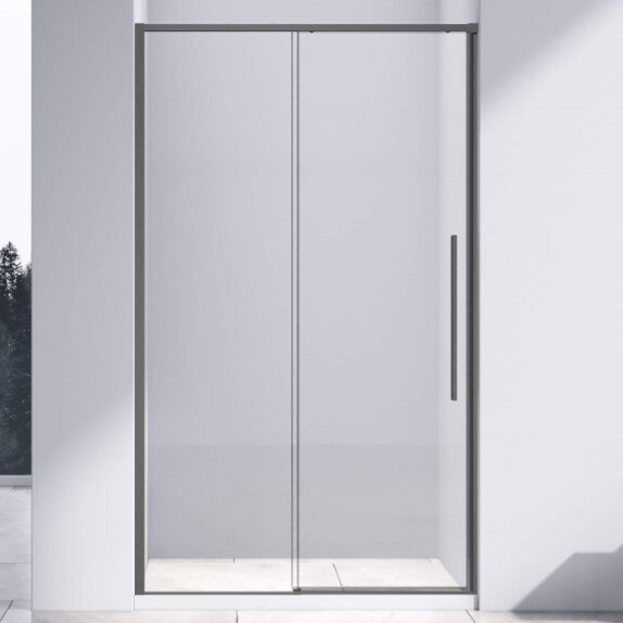 Душевая дверь Vincea Слим-Н (Slim-N) VDS-4SN110CLGM 110x195 см, профиль вороненая сталь. Размер регулировки 1090-1100 мм