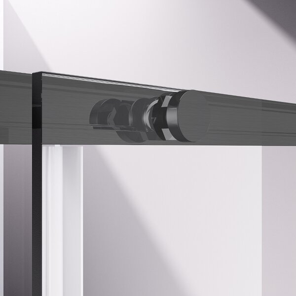 Душевая дверь Vincea Слим-Н (Slim-N) VDS-4SN110CLGM 110x195 см, профиль вороненая сталь. Размер регулировки 1090-1100 мм