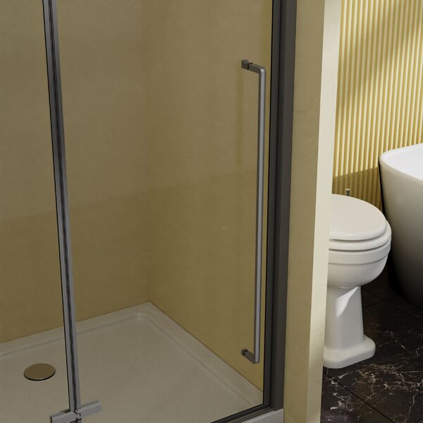 Душевая дверь Vincea Слим-Н (Slim-N) VDPH-5SN900CLGM 90x195 см, профиль вороненая сталь. Размер регулировки 890-920 мм