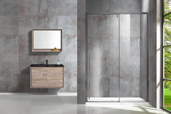 Душевая дверь Vincea Лугано (Lugano) VDS-1L120CLGM-1 120x195 см, профиль вороненая сталь. Размер регулировки 1180-1220 мм