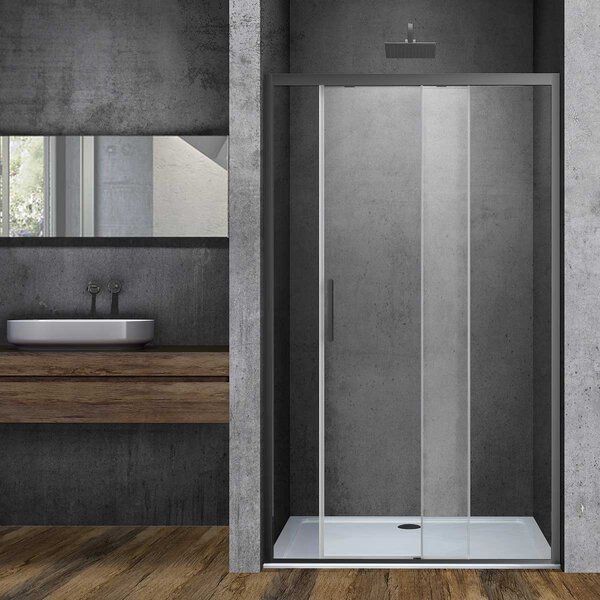 Душевая дверь Vincea Софт (Soft) VDS-3SO140CLGM 140x195 см, профиль вороненая сталь. Размер регулировки 1380-1420 мм