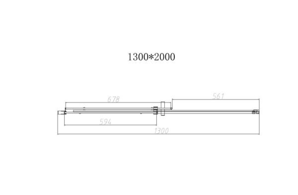 Душевая дверь Vincea Дайс (Dice) VDS-4D130CLGM 130x200 см, профиль вороненая сталь. Размер регулировки 1280-1300 мм