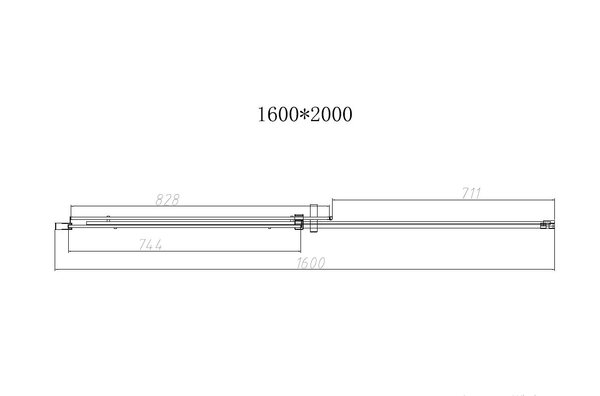 Душевая дверь Vincea Дайс (Dice) VDS-4D160CLGM 160x200 см, профиль вороненая сталь. Размер регулировки 1580-1600 мм