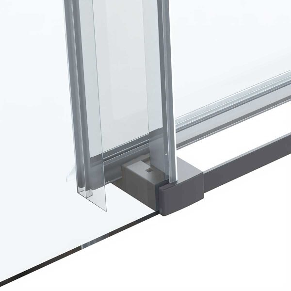 Душевая дверь Vincea Комо Софт (Como Soft) VDS-1CS110CLGM 110x195 см, профиль вороненая сталь. Размер регулировки 1085-1105 мм
