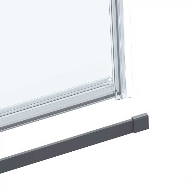 Душевая дверь Vincea Комо Софт (Como Soft) VDS-1CS120CLGM 120x195 см, профиль вороненая сталь. Размер регулировки 1185-1205 мм