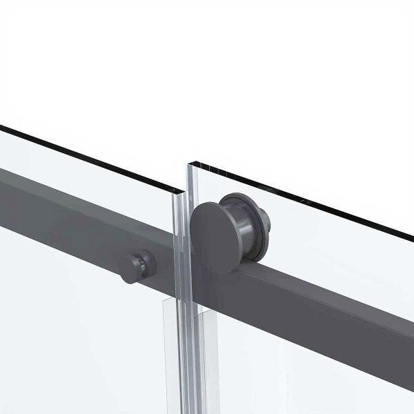 Душевая дверь Vincea Комо Софт (Como Soft) VDS-1CS120CLGM 120x195 см, профиль вороненая сталь. Размер регулировки 1185-1205 мм