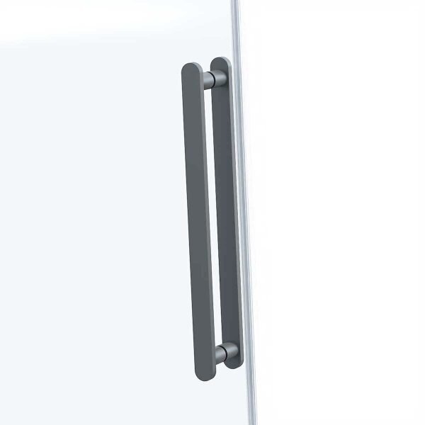 Душевая дверь Vincea Комо Софт (Como Soft) VDS-1CS130CLGM 130x195 см, профиль вороненая сталь. Размер регулировки 1285-1305 мм