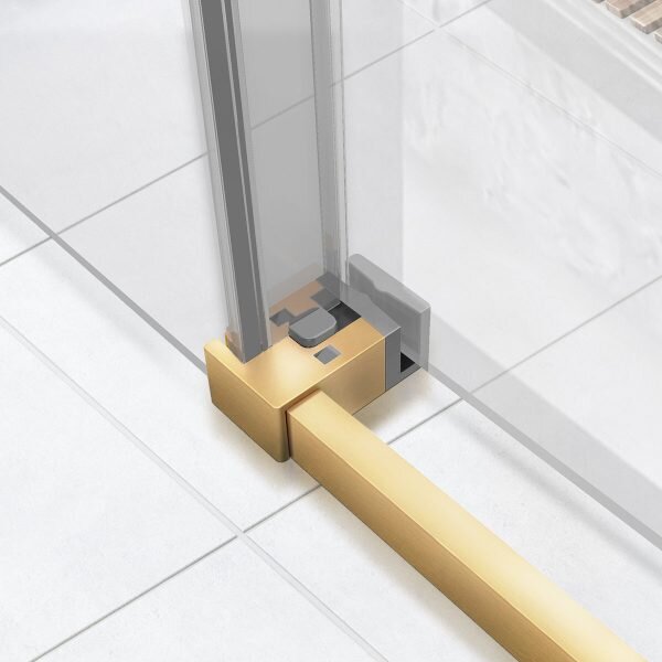 Душевая дверь Vincea Слим Софт (Slim Soft) VDS-1SS150CLG 150x200 см, профиль золото матовое. Размер регулировки 1480-1500 мм