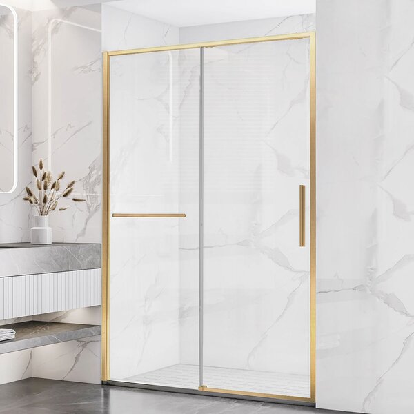 Душевая дверь Vincea Слим Софт (Slim Soft) VDS-1SS150CLG 150x200 см, профиль золото матовое. Размер регулировки 1480-1500 мм