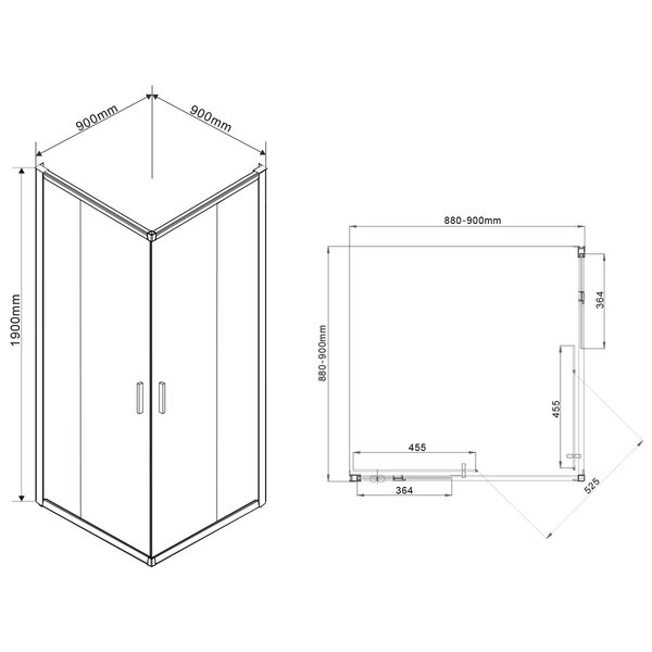 Душевой уголок Vincea Garda VSS-1G100CLG, 1000*1000, брашированное золото, стекло прозрачное