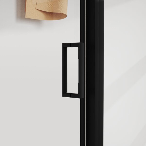 Душевой уголок Vincea City VSR-5CT9011CLB, 1100*900, черный, стекло прозрачное
